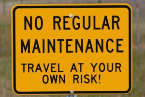 no maintenance sign